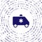 Blue Ambulance and emergency car icon isolated on white background. Ambulance vehicle medical evacuation. Abstract