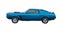 Blue American Muscle Car