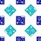 Blue Amusement park map icon isolated seamless pattern on white background. Entertainment in vacation. Vector