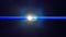 Blue anamorphic lens light flare leak transition overlay