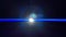 Blue anamorphic lens light flare leak transition overlay