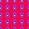 Blue Antiperspirant deodorant roll icon isolated seamless pattern on red background. Cosmetic for body hygiene. Vector