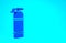 Blue Aqualung icon isolated on blue background. Oxygen tank for diver. Diving equipment. Extreme sport. Sport equipment