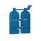 Blue Aqualung icon isolated on transparent background. Oxygen tank for diver. Diving equipment. Extreme sport. Diving