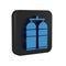 Blue Aqualung icon isolated on transparent background. Oxygen tank for diver. Diving equipment. Extreme sport. Diving