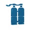 Blue Aqualung icon isolated on transparent background. Oxygen tank for diver. Diving equipment. Extreme sport. Sport