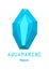 Blue aquamarine gem stone, Blue crystal, Gems and mineral crystal vector, March birthstone gemstone