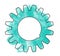 Blue aquarelle gear wheel technics