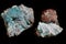 blue aragonite mineral isolated