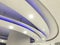 Blue arc Circle or curve gypsum decorative false ceiling interiors for an international airport building