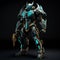 Blue Armor Design: A Stunning 3d Illustration With Vray Tracing