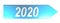 Blue arrow 2020 - 3D rendering
