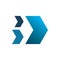 Blue arrow group partner logo design