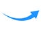 Blue arrow icon on white background. flat style. arrow icon for your web site design, logo, app, UI. arrow indicated the direction