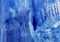 Blue artistic abstract painted texture, grunge painting, decorative blue painting, random brush strokes