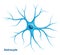 Blue Astrocyte. Cell of Neuroglia. Vector eductional illustration