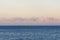 Blue Atlantic Ocean background at sunset