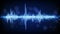 Blue audio waveform background