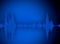 blue audio waveform music sound background gradient illustration