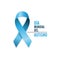 Blue autism ribbon with spanish text. International autism awareness day