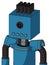 Blue Automaton With Box Head And Pipes Mouth And Black Cyclops Eye And Pipe Hair