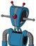 Blue Automaton With Droid Head And Angry Cyclops And Double Led Antenna