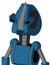 Blue Automaton With Droid Head And Speakers Mouth And Angry Eyes And Spike Tip