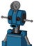 Blue Automaton With Multi-Toroid Head And Round Mouth And Red Eyed And Radar Dish Hat