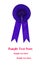 Blue award ribbon