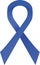 Blue awareness ribbon. Colorectal cancer, child abuse prevention symbol