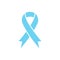 Blue Awareness Ribbon Icon. World Prostate Cancer Day concept.