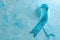 Blue Awareness Ribbon on Textured Fabric for Social Support Campaigns