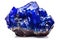 Blue Azurite copper mineral crystal on white background