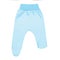 Blue baby footed pants. child footie trousers isolated on white background