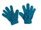 Blue baby gloves