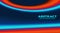 Blue background with orange and turquoise line. Vector graphics