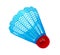 Blue badminton shuttlecock