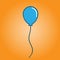 Blue ballon vector  icon