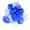 Blue balloon party happy birthday decoration white