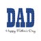 Blue bandana happy fathers day