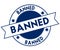 Blue BANNED stamp.