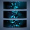 Blue banners templates. Abstract backgrounds