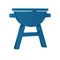 Blue Barbecue grill icon isolated on transparent background. BBQ grill party.