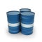 Blue barrels on a white background