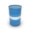 Blue barrels on a white background