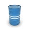 Blue barrels on a white background