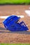 Blue baseball catchers mask