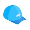 Blue baseball hat isometric 3d icon