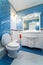 Blue bathroom