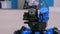 Blue battle robot spider